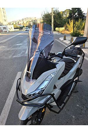 MOTOCAM Honda PCX Siperlik Ön Cam 2021-2024 Model 65cm Füme Renkli 4mm