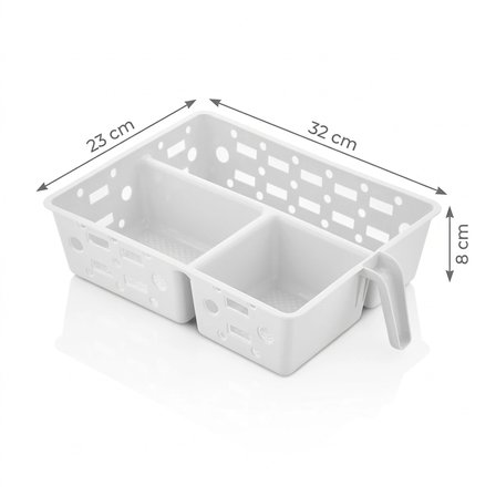 Buzdolabı İçi Düzenleyici  Raf Organizeri Pratik Saplı Tasarım 23x32x8 cm