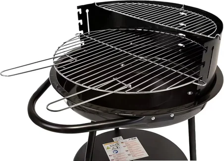 Yuvarlak Kömürlü Mangal Ayarlanabilir Krom ızgara 50cm Kömürlü Barbekü 