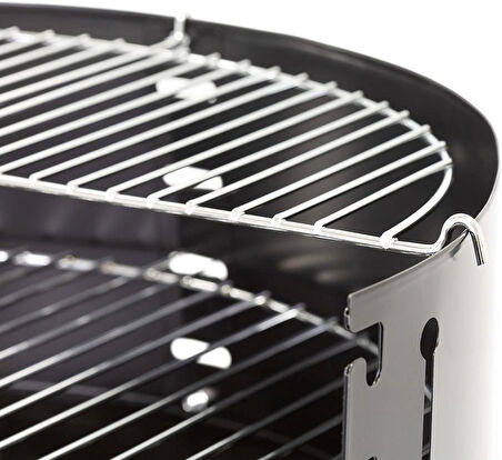Yuvarlak Kömürlü Mangal Ayarlanabilir Krom ızgara 50cm Kömürlü Barbekü 