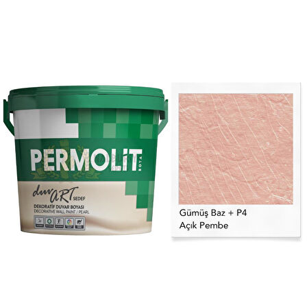 Permolit DuvArt Sedef Dekoratif Duvar Boyası - GP4 AÇIK PEMBE - 0.75 Lt.