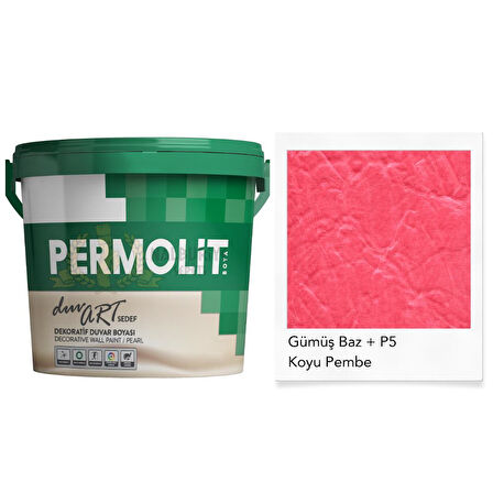 Permolit DuvArt Sedef Dekoratif Duvar Boyası - GP5 KOYU PEMBE - 0.75 Lt.