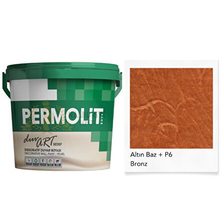 Permolit DuvArt Sedef Dekoratif Duvar Boyası - AP6 BRONZ - 0.75 Lt.