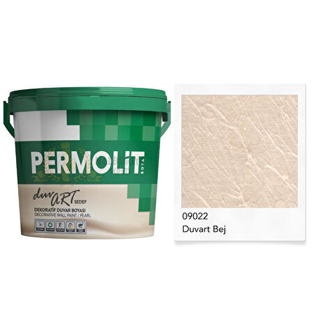 Permolit DuvArt Sedef Dekoratif Duvar Boyası - 09022 BEJ - 0.75 Lt.