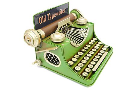 Dekoratif Metal Daktilo Kumbara