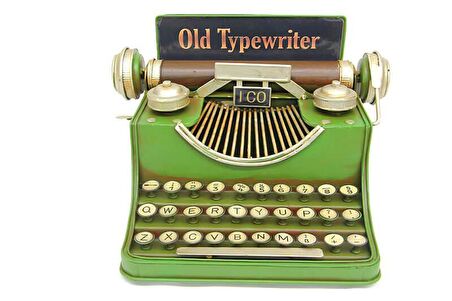 Dekoratif Metal Daktilo Kumbara