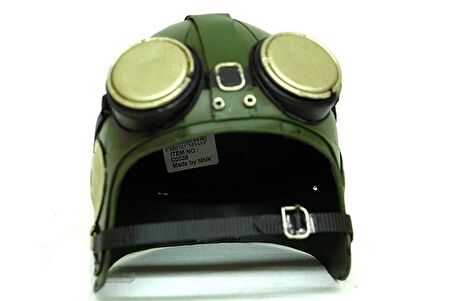 Dekoratif Metal Pilot Kaskı Biblo Vintage Ev Ofis Hediyelik