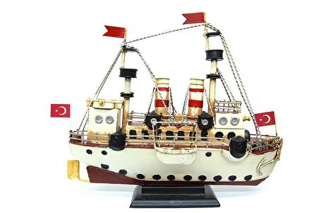 Metal Gemi Biblo Dekoratif Hediyelik