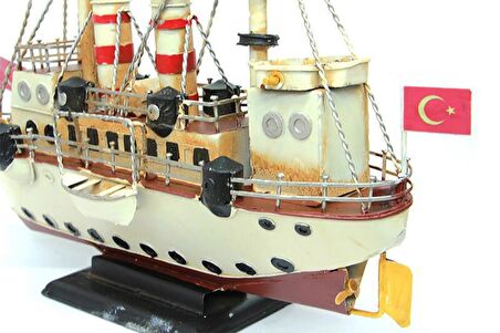 Metal Gemi Biblo Dekoratif Hediyelik