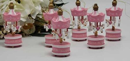 6'lı Atlı Karınca Açık Pembe Dekoratif Hediyelik
