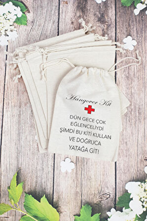 Hangover Kit Kesesi - 10 Adet - Eğlenceli Gece Hangover Kit
