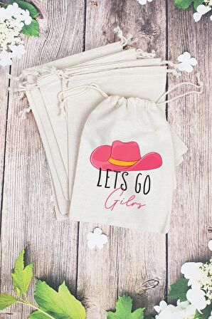 "Lets Go Girls" Gelin - Nedime Hediye Kesesi - 10 Adet