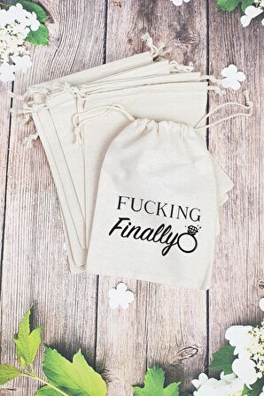 "Fucking Finally" Gelin - Nedime Hediye Kesesi - 10 Adet