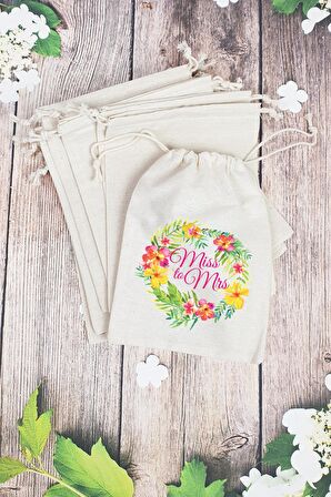" Miss to Mrs" Gelin - Nedime Hediye Kesesi - 10 Adet