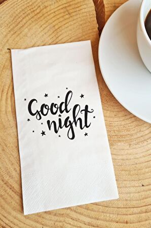 Sunum Peçetesi Good Night Yazılı Kağıt peçete