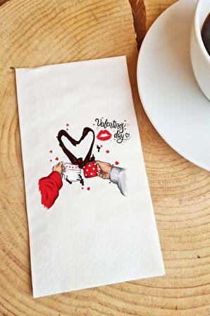 Sevgiliye Sunum Peçetesi Valentines Day Yazılı Sevgililer Günü Konuşan Kağıt Peçete