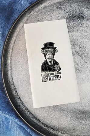 Sunum Peçetesi It's Time to Drink Whiskey Konuşan Kağıt Peçete