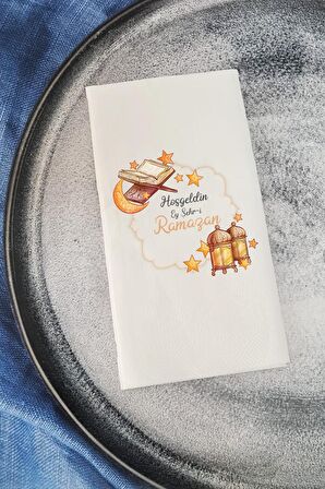 Hoşgeldin Ramazan Konuşan Peçete Sunum Peçetesi
