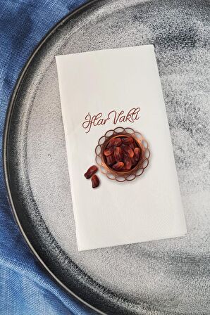 Hurmalı İftar Vakti Ramazan Konuşan Peçete Sunum Peçetesi
