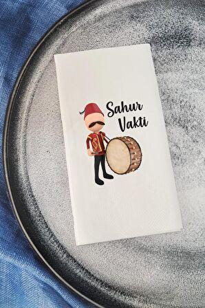 Sahur Vakti Ramazan Davulcusu Konuşan Peçete Sunum Peçetesi
