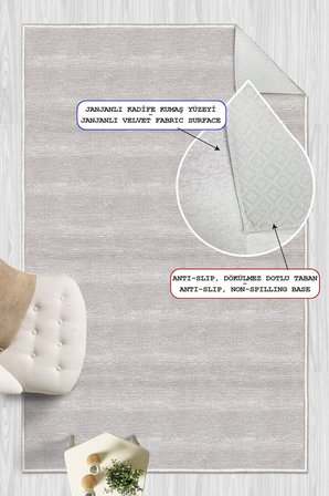 Modern Desenli Baskılı Kaymaz Yıkanabilir Salon Oturma Odası Mutfak Antre Halısı Yolluk