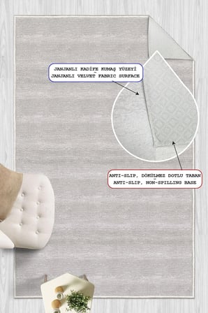 Modern Desenli Baskılı Kaymaz Yıkanabilir Salon Oturma Odası Mutfak Antre Halısı Yolluk