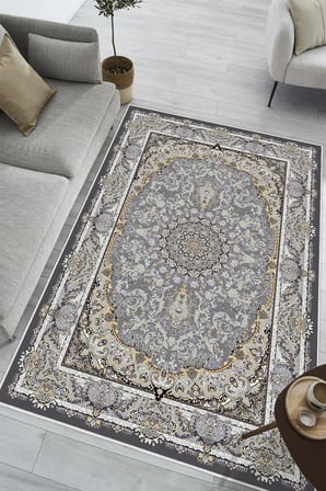 Klasik Desen Dijital Baskılı Kaymaz Yıkanabilir Salon Oturma Odası Mutfak Halısı Yolluk