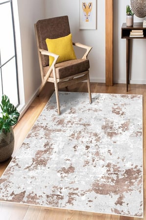 Soyut Desenli Baskılı Kaymaz Yıkanabilir Salon Oturma Odası Mutfak Antre Halısı Yolluk