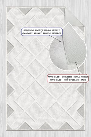Modern Desen Baskılı Kaymaz Yıkanabilir Salon Oturma Odası Mutfak Antre Halısı Yolluk