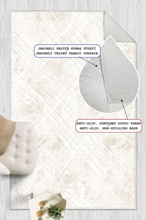 Soyut Desen Baskılı Kaymaz Yıkanabilir Salon Oturma Odası Mutfak Hol Antre Halısı Yolluk