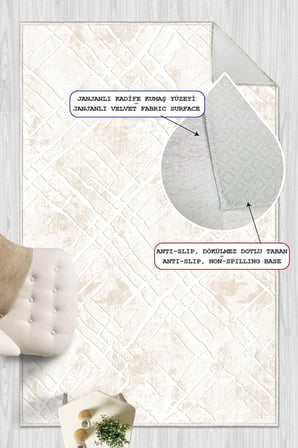 Soyut Desen Baskılı Kaymaz Yıkanabilir Salon Oturma Odası Mutfak Hol Antre Halısı Yolluk
