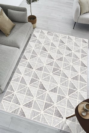 Geometrik Desenli Modern Baskılı Kaymaz Yıkanabilir Salon Oturma Odası Mutfak Antre Halısı Yolluk