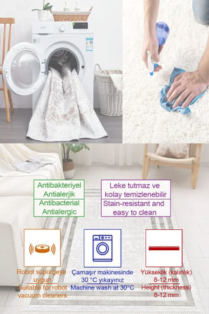 Gezengen Desenli Baskılı Yıkanabilir Kaymaz Eğitici Öğretici Anaokulu Kreş Halısı Çocuk Odası Halısı