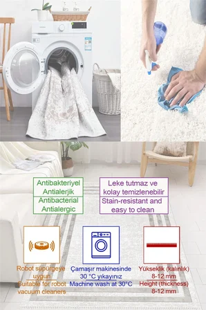 Uzay Temalı Seksek Desenli Yıkanabilir Kaymaz Taban Çocuk Oyun Anaokulu ve Kreş Halısı