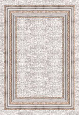 Dijital Baskılı Çerçeveli Dekoratif Kaymaz Taban Yıkanabilir Halı Salon Halısı