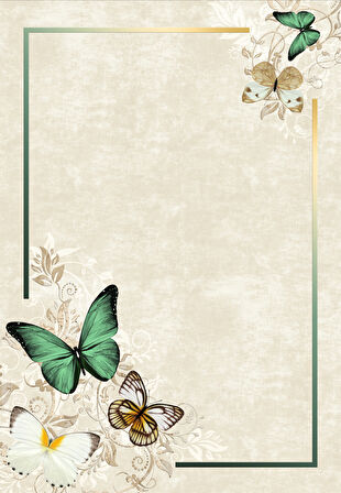 Dijital Baskılı Kelebek Desenli Dekoratif Kaymaz Taban Yıkanabilir Halı Salon Halısı Yolluk