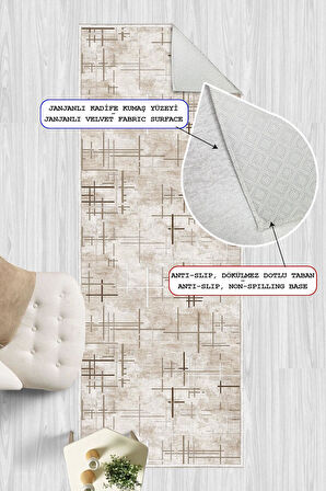 Dijital Baskılı Dekoratif Kaymaz Taban Yıkanabilir Kilim Yolluk Antre Hol Halısı Salon Halısı