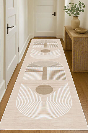 Dijital Baskılı Modern Desen Dekoratif Kaymaz Taban Yıkanabilir Yolluk Antre Hol Halısı Salon Halısı