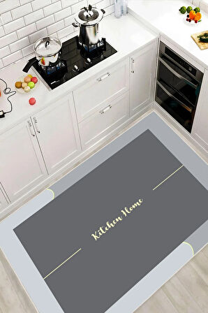 Dijital Baskılı Dekoratif Kaymaz Taban Yıkanabilir Kitchen Home Mutfak Halısı