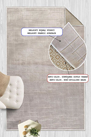 Yumuşak Dokulu İskandinav Dekoratif Kaymaz Taban Yıkanabilir Yolluk Antre Hol Halısı Salon Halısı