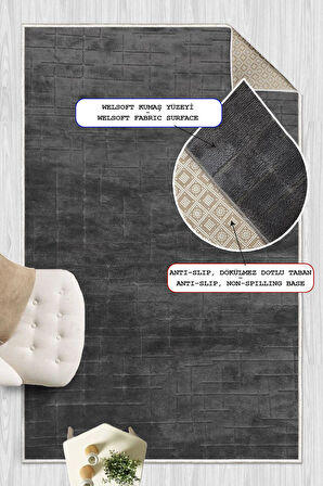 Yumuşak Dokulu İskandinav Dekoratif Kaymaz Taban Yıkanabilir Yolluk Antre Hol Halısı Salon Halısı