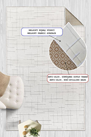 Yumuşak Dokulu İskandinav Dekoratif Kaymaz Taban Yıkanabilir Yolluk Antre Hol Halısı Salon Halısı