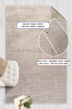 Yumuşak Dokulu İskandinav Dekoratif Kaymaz Taban Yıkanabilir Yolluk Antre Hol Halısı Salon Halısı