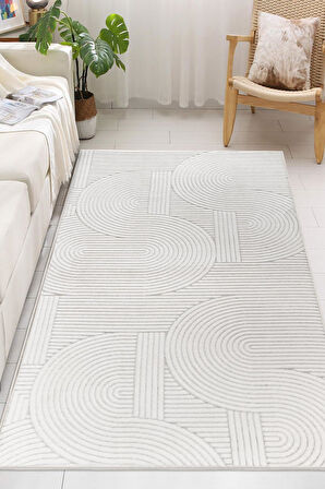 Yumuşak Dokulu İskandinav Dekoratif Kaymaz Taban Yıkanabilir Yolluk Antre Hol Halısı Salon Halısı