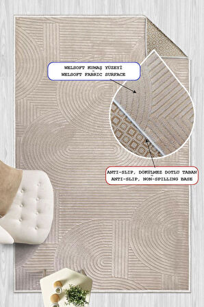 Yumuşak Dokulu İskandinav Dekoratif Kaymaz Taban Yıkanabilir Yolluk Antre Hol Halısı Salon Halısı