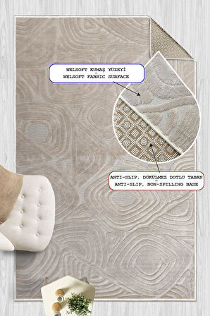 Yumuşak Dokulu İskandinav Dekoratif Kaymaz Taban Yıkanabilir Yolluk Antre Hol Halısı Salon Halısı