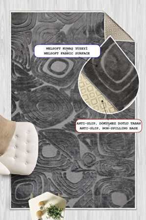 Yumuşak Dokulu İskandinav Dekoratif Kaymaz Taban Yıkanabilir Yolluk Antre Hol Halısı Salon Halısı