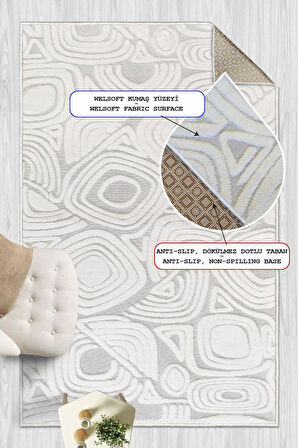 Yumuşak Dokulu İskandinav Dekoratif Kaymaz Taban Yıkanabilir Yolluk Antre Hol Halısı Salon Halısı