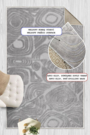 Yumuşak Dokulu İskandinav Dekoratif Kaymaz Taban Yıkanabilir Yolluk Antre Hol Halısı Salon Halısı