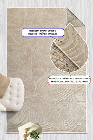 Yumuşak Dokulu İskandinav Dekoratif Kaymaz Taban Yıkanabilir Yolluk Antre Hol Halısı Salon Halısı